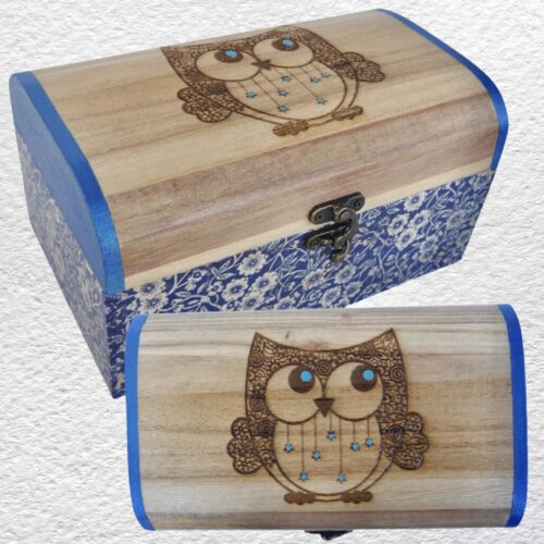 Wooden Keepsake Box 25cm - Owl