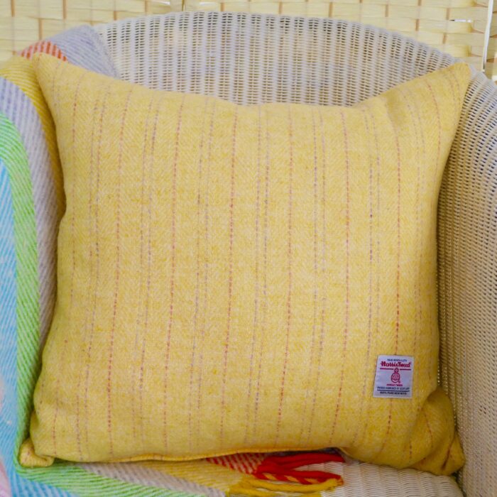 Harris Tweed Cushion 48cm, Yellow