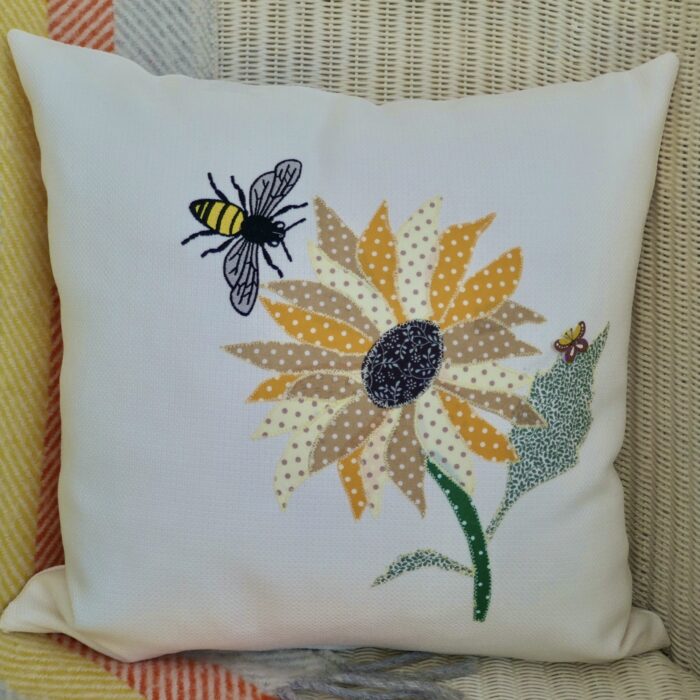 Sunflower Appliqué Cushion