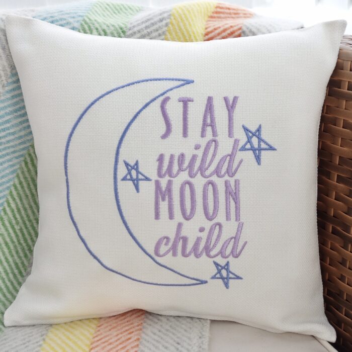 Stay Wild Embroidered Cushion