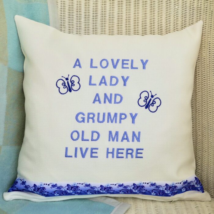 Lovely Lady Embroidered Cushion