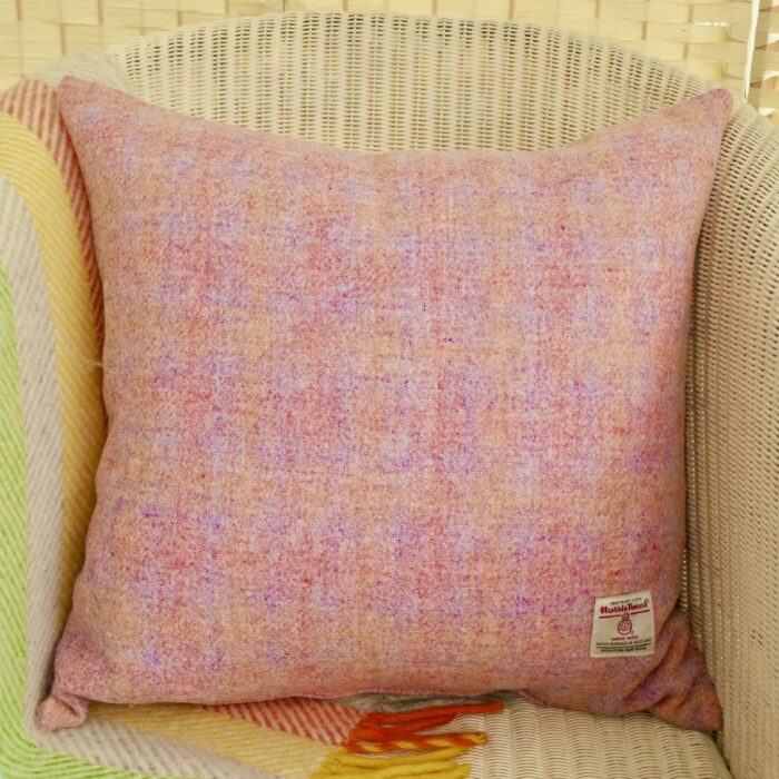 Harris Tweed Cushion 48cm, Pink