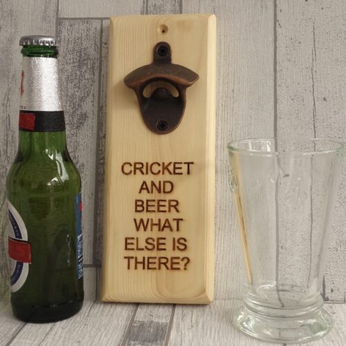 Engraved Bottle Opener - Cricket