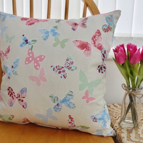 Decorative Cushion 43cm - Pastel Butterflies